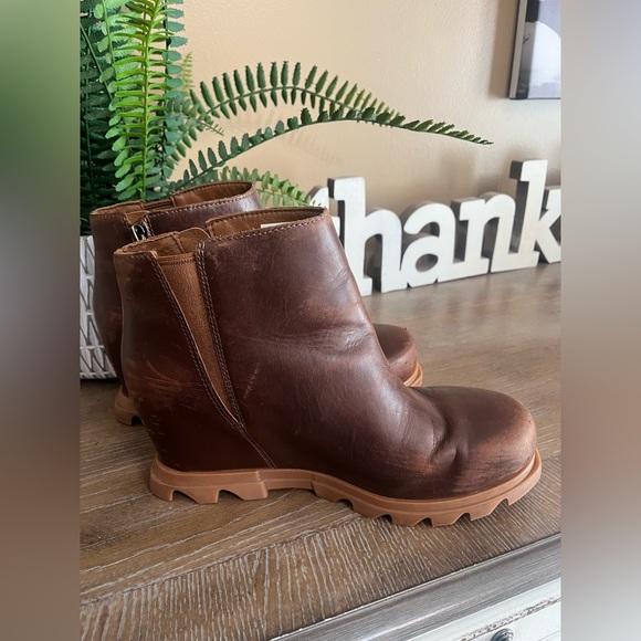 Sorel Joan Of Arctic Waterproof Wedge IIl Booties In Brown Size 9 - Picture 9 of 16